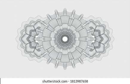Grey abstract rosette. Vector Illustration. Detailed 