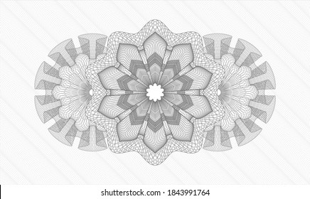 Grey abstract rosette. Vector Illustration. Detailed 