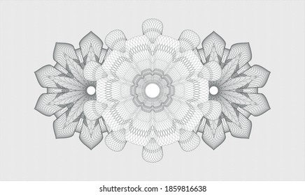 Grey abstract rosette. Vector Illustration. Detailed 