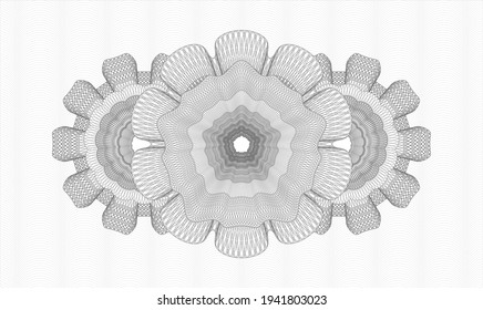 Grey abstract rosette. Vector Illustration. Detailed 