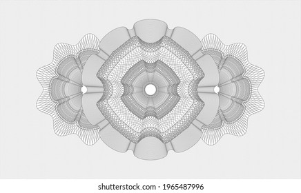 Grey abstract rosette. Vector Illustration. Detailed 