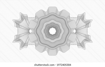 Grey abstract rosette. Vector Illustration. Detailed 
