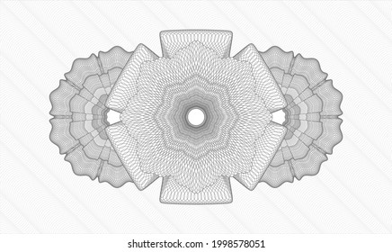 Grey abstract rosette. Vector Illustration. Detailed 