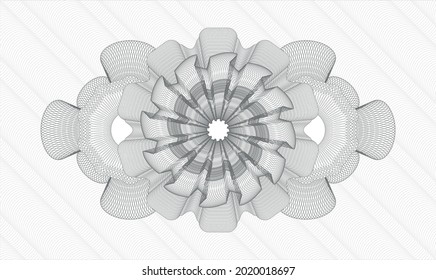 Grey abstract rosette. Vector Illustration. Detailed 