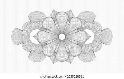 Grey abstract rosette. Vector Illustration. Detailed 