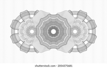 Grey abstract rosette. Vector Illustration. Detailed 
