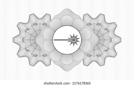 Rosette gris abstracto. Ilustración vectorial. Detallado con el icono láser