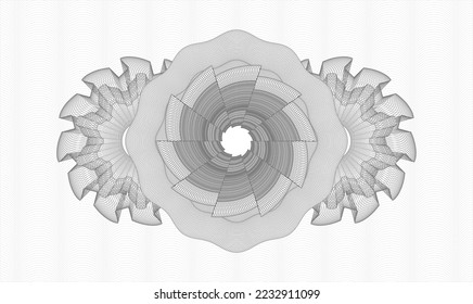 Grey abstract rosette. Vector Illustration. Detailed 