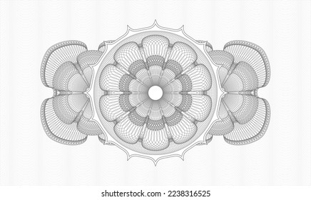 Grey abstract rosette. Vector Illustration. Detailed 