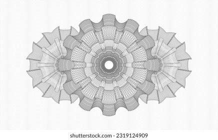 Grey abstract rosette. Vector Illustration. Detailed 