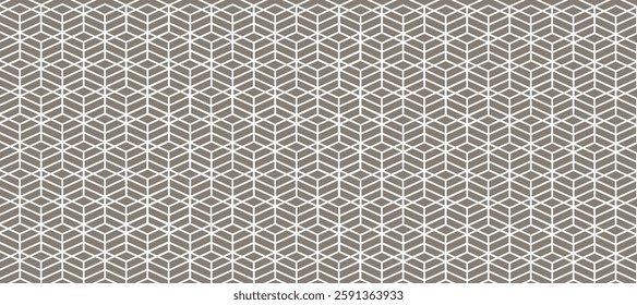 Grey abstract seamless pattern with white tracery decor