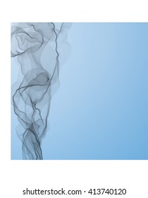 grey abstract smoke on a blue background