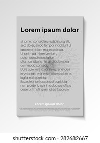 Grey abstract sphere vector modern flyer design template