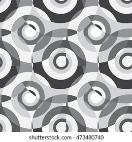 Grey Abstract Spiral Background Seamless Pattern Vector Illustration