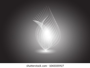 Grey abstract studio background vector illustration
