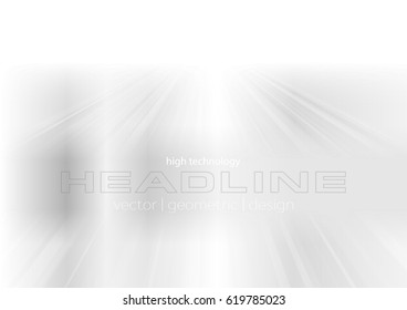 Grey abstract tech concept vector perspective background