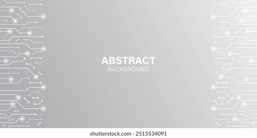 Grey abstract technology background. business technology communication. Hi tech digital connection. high tech. science. modern technology business concept. futuristic background. vector illustration