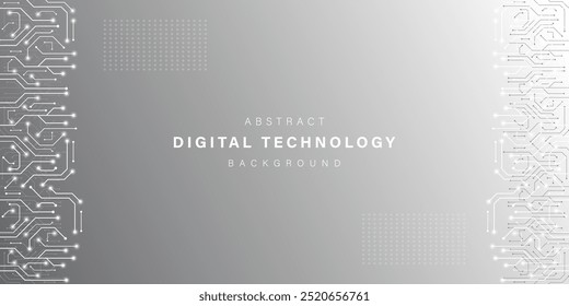 Grey abstract technology background. business technology communication. Hi tech digital connection. high tech. science. modern technology business concept. futuristic background. vector illustration
