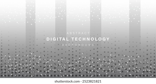 Fundo de tecnologia abstrata cinza. comunicação de tecnologia de negócios. Conexão digital de alta tecnologia. alta tecnologia. ciência. tecnologia moderna conceito de negócios. fundo futurista. ilustração vetorial