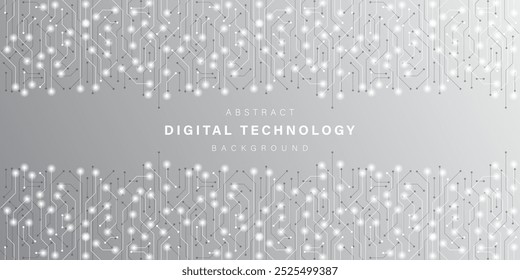 Grey abstract technology background. business technology communication. Hi tech digital connection. high tech. science. modern technology business concept. futuristic background. vector illustration