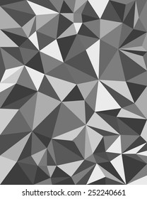 Grey Abstract Triangles - Geometric Background, Polygonal design. Vector illustration, fully editable