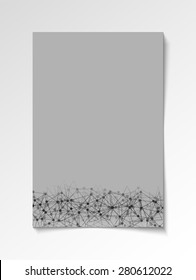 Grey abstract vector modern brochure design template