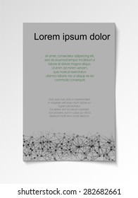Grey abstract vector modern brochure design template