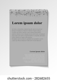 Grey abstract vector modern flyer design template