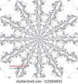 Grey Abstract Vector Technology Background With Gear Shape