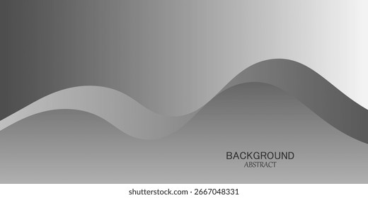 Vetor abstrato cinza, fundo de conceito corporativo moderno branco com padrão de cor cinza editável ondulado.