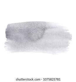 Grey abstract watercolor brush strokes painted background. Texture paper. Vector illustration.