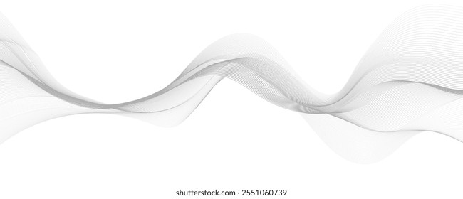 Líneas de onda abstractas grises. Elemento de diseño de onda Abstractas.	