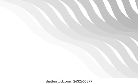 Grey Abstract Wave Pattern Seamless Modern Vector Background for Wallpaper and Design