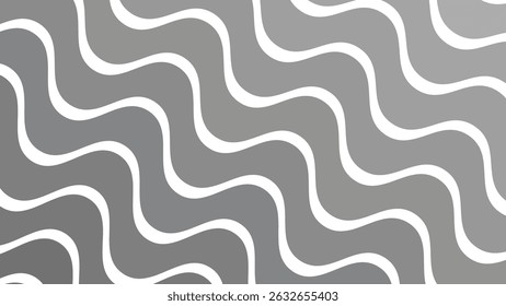 Grey Abstract Wave Pattern Seamless Modern Vector Background for Wallpaper and Design