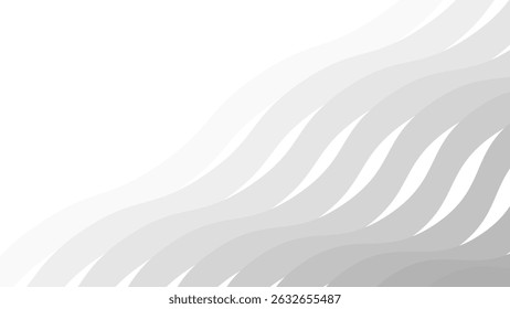 Grey Abstract Wave Pattern Seamless Modern Vector Background for Wallpaper and Design