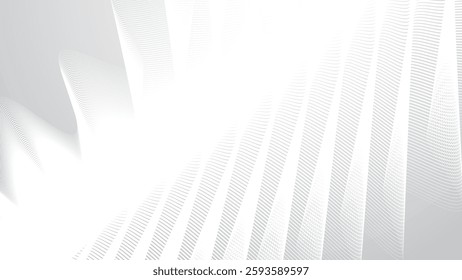 Grey abstract with wave stripes background for backdrop