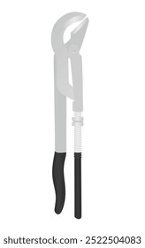 Grey adjustable pliers. vector illustration