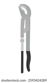 Grey adjustable pliers. vector illustration