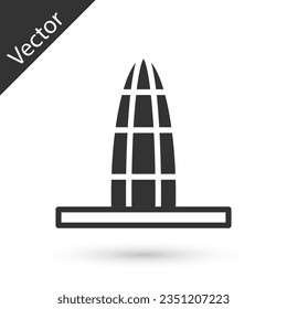 Grey Agbar tower icon isolated on white background. Barcelona, Spain. Vector