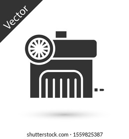 Grey Air compressor icon isolated on white background.  Vector Illustration