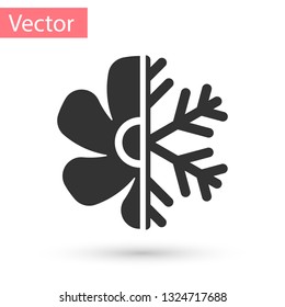 Grey Air conditioner icon isolated on white background. Vector Illustration