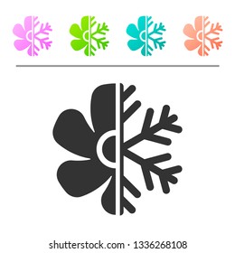 Grey Air conditioner icon isolated on white background. Set icon in color buttons. Vector Illustration