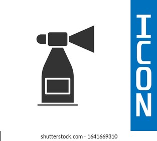 Grey Air horn icon isolated on white background. Sport fans or citizens against government and corruption.  Vector Illustration