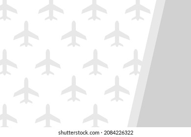 Grey airplane background letter papper