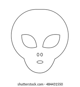 Grey alien icon illustration design
