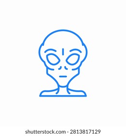 grey alien icon sign vector