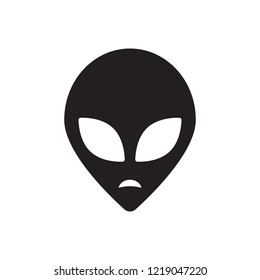 Grey alien vector icon