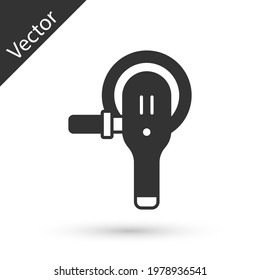 Grey Angle grinder icon isolated on white background.  Vector