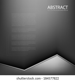 grey angle line background on black background modern gray graphic for texture and pattern design. message board for text and message design