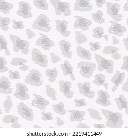 Patrón vectorial sin costuras del leopardo de los animales grises.